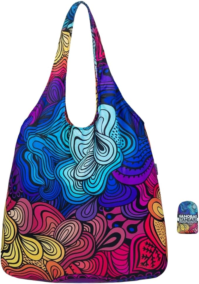 Nanobag Standard 19L Tote Foldable Packable Reusable Grocery Shopping Bag | 0.9 oz Premium Portable Collapsible Ultralight Pocket-Sized for Everyday Use & Travel by Nanobag