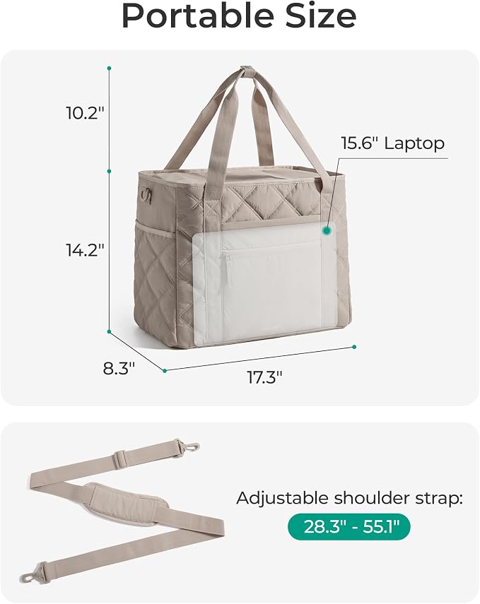 BAGSMART 38L Travel Duffle Bag, Weekender Overnight Hospital Bag | Carry-On Personal Item Large Tote for Women Labor Delivery - Image 5