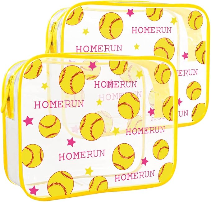 TSA Approved Toiletry Bag-2Pack,Clear Makeup Bags | Clear Travel Bags for Toiletries, Carry on Airport Airline Compliant Bag,Baseball by Unknown