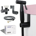 Vayzluiy Handheld Toilet Bidet Sprayer for Toilet-Adjustable Water Pressure Control with Bidet Hose for Feminine Wash, Stainless Steel Brushed Nickel Cloth Diaper for Baby Wash (Matte Black, 1) by Vayzluiy
