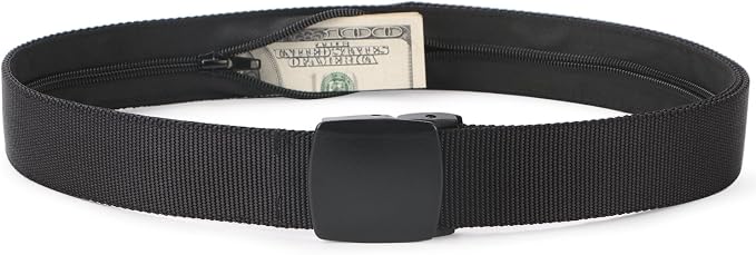 SUOSDEY Travel Money Belt, Nylon Hidden Money Pocket Belt with Plastic Buckle by SUOSDEY