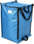 DURASACK XL 48-Gallon Zipper Top Heavy Duty Storage Tote Bags, Ocean Blue | Rugged Woven Polypropylene Moving Bag, Reusable Self-Standing Design, Holds up to 500 Pounds by DURASACK