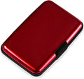 Mayski Credit Card Holder for Women RFID Blocking Wallet, Red | Card Wallets for Women Small Mini Business Metal Accordion Aluminum Alloy Hard Case for Men by SLIMELEGANCEPERSONIFIED
