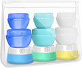 selizo Travel Bottles Containers Silicone and Plastic Cream Jars with TSA Approved Toiletry Case for Toiletries Cosmetic Makeup Body Hand Cream Lotion Shampoo by selizo
