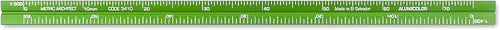 Alumicolor Aluminum Architect Metric Pocket Drafting Scale, 15CM, Green - Image 2