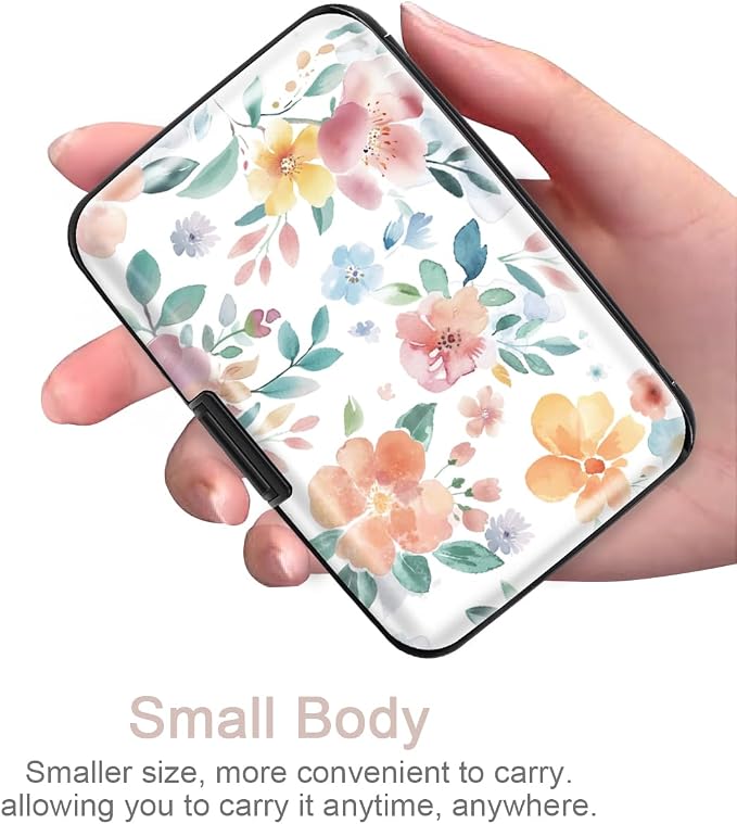 Coco Rossi Credit Card Holder RFID Aluminum Small Mini Wallet Women | Metal Wallet, Business Cards Holder, ID Case, Slim Sleeves, Womens Girls Gift, Carry Wallets for Travel, Watercoler Floral - Image 4