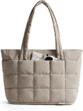BAGSMART Expandable Tote Bag for Women, Puffer Work Tote Travel Bag | Quilted Carry On Bag for Travel Work Gym College, Waterproof Travel essentials by BAGSMART