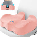 CushyOasis Seat Cushion, Gel Memory Foam Office Chair Cushions, (Pink) | Anti-Slip Back & Removable Cover, Ergonomic Tailbone Support Seat Cushion, Memory Foam Seat Cushion for Office by CushyOasis