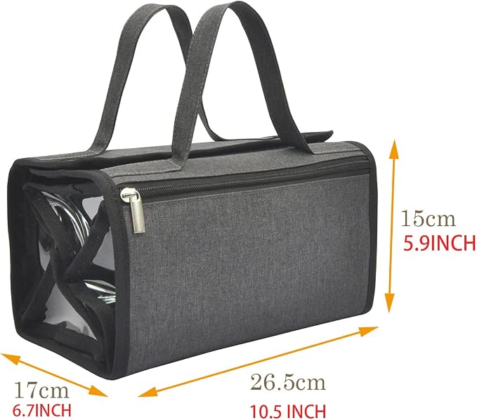 Large Capacity Hanging Eco Polyester Travel Toiletry Bag Makeup Cosmetic Bag 4-in-1 Roll-Up Make Up Storage Organizer With 4 detachable Removable Zipper Clear TPU Pouches & Hook - Image 2