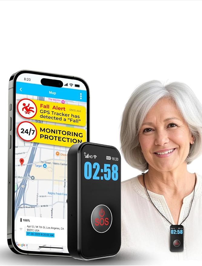 Medical Alert Pendant for Seniors — Alerts Go Direct to Family, No Call Center | Auto Fall Detection, GPS Tracking, 2-Way Calling, No Contract, Waterproof Necklace by SecuLife%C2%AE