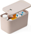 Lockable Storage Box,Medicine Lock Box Travel Case,Refrigerator Bin Container for Food,Medicines,Snacks,Locking Mobile Cell Phone Device Jail,Lockbox for Office,Home,School,Father Gift (Cream Plus) by BOMKVIN