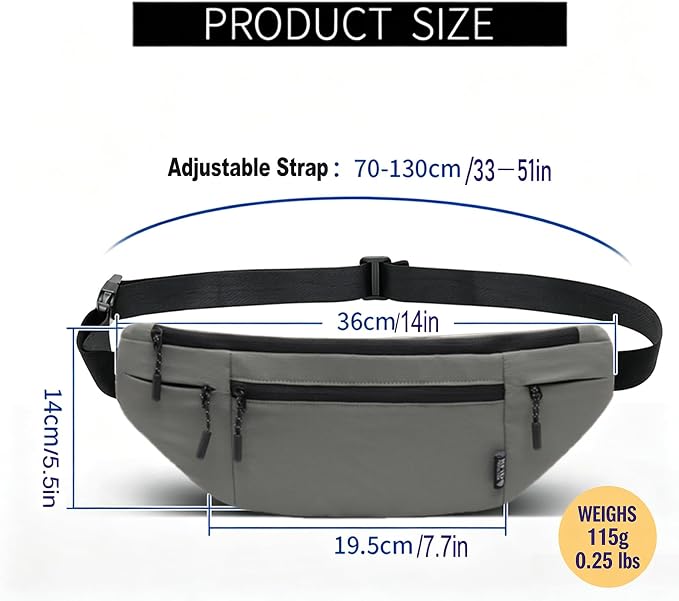 Money Belt for Travel RFID Blocking Passport Holder (dark grey) | Hidden Under Clothes Travel Wallet for Men Women - Image 3