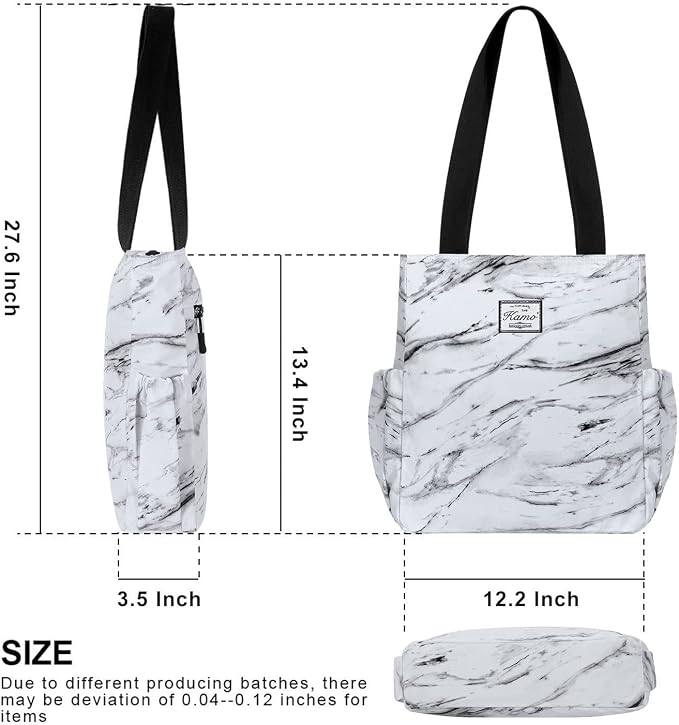 KAMO Floral Tote Bag - Waterproof Lightweight Handbags Travel Shoulder Bag for Hiking Yoga Gym Swimming Travel Beach - Image 3