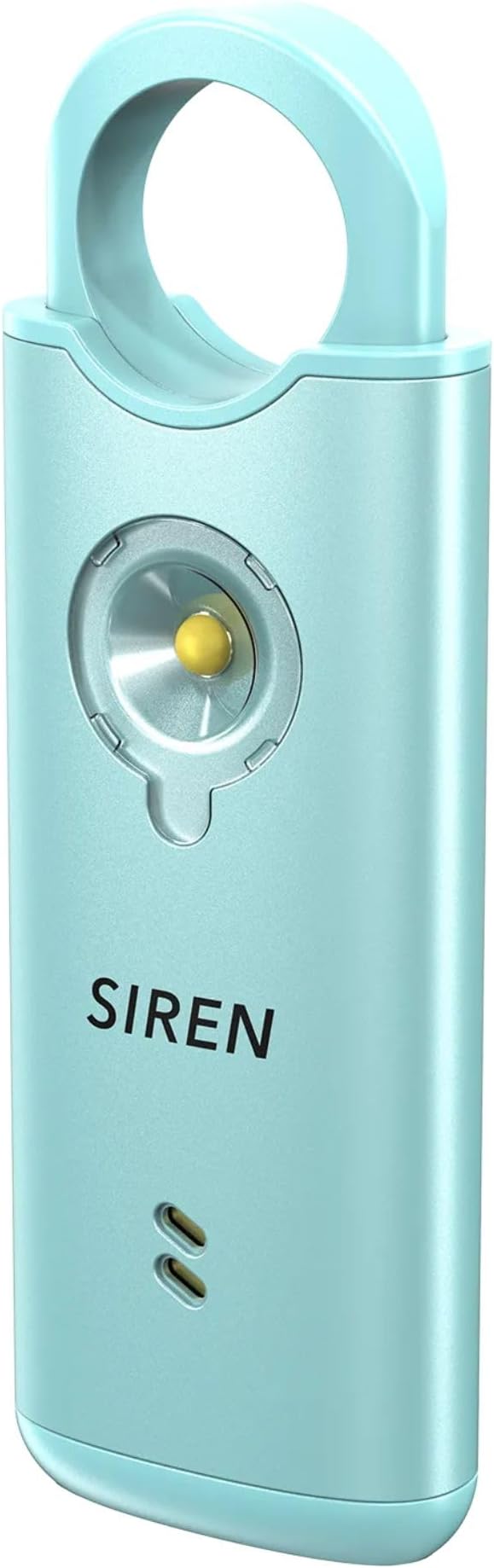 Personal Safety Alarm by Silent Beacon – 135dB Siren, Flashing Light, Pull & Vibration Activation, USB-C Rechargeable Keychain (Mint) by SilentBeacon