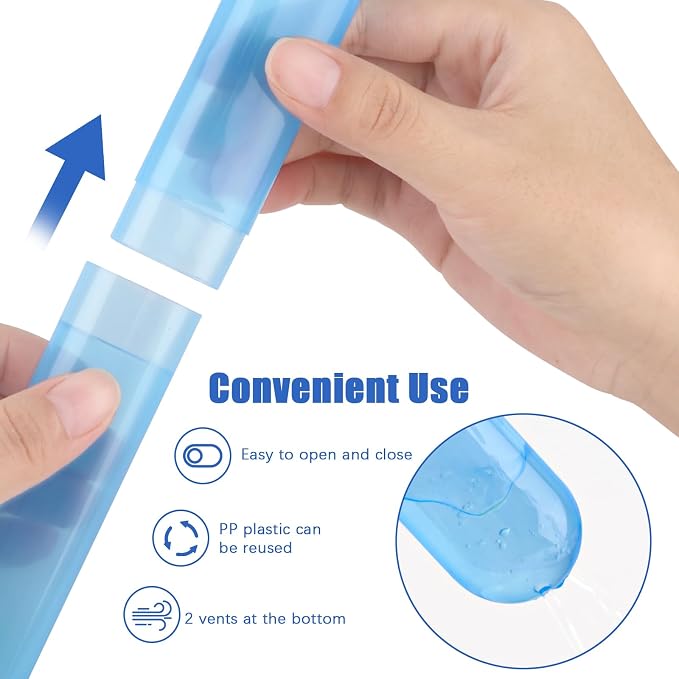 6 Pack Travel Toothbrush Case Breathable Portable Toothbrush Holder Plastic Toothbrush Cover Container for Couples Valentine Gifts, Traveling, Bathroom, School, Home, Business, Camping - Image 4