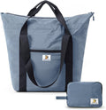 Foldable Travel Bag, 26L Lightweight Weekender Duffel, Expandable Second Carry-On Bag for Travel & Shopping, Water-Resistant Personal Item Bag, Mist Blue by BBCREATFASHION