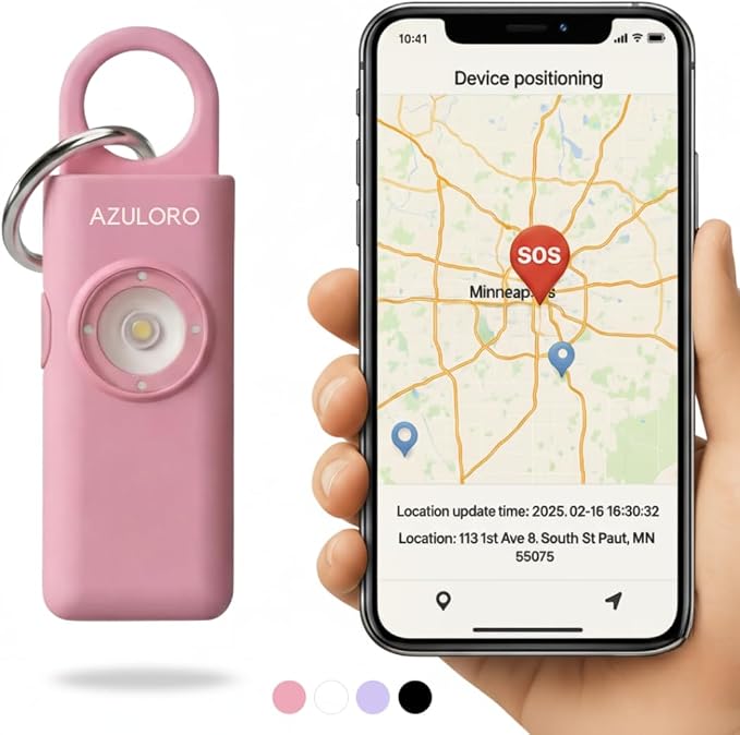Personal Alarms for Women Loudest – Safety Keychain Self Defense – Personal Alarm Siren with SOS & Emergency Call – Keychain Alarm for Women – Gifts for Teenage Girls – Protection for Girls (Pink) by Unknown
