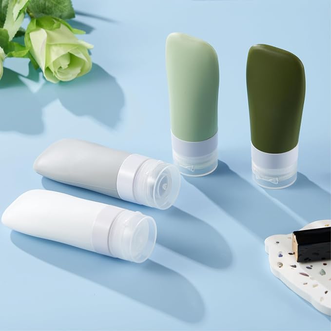 INSFIT Travel Bottles for Toiletries, TSA Approved 3oz Travel Size Containers, BPA Free Leak Proof Squeezable Silicone Tubes for Shampoo Conditioner Lotion Body Wash with Labels - Image 5