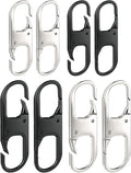 Anti Theft Zipper Lock Backpack Zipper Lock Keep The Zipper Closed, Quick Disconnect Clip Key Holder Add-on Accessory 8PCS 2Sizes (Black/Silver) by nkomax