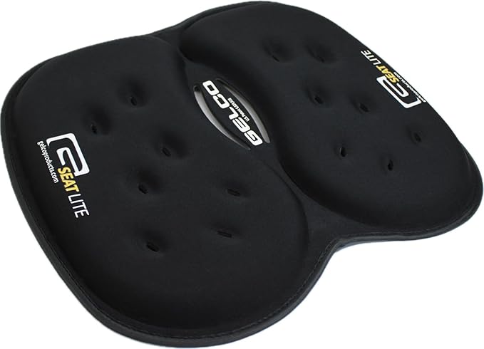 GSeat Lite Travel Gel and Foam Cushion - for Back Pain, Sciatica, Pressure Relief, and Tailbone Discomfort - Promotes Healthy Posture - Ergonomic Comfort - for Car, Commute, Airplane and Travel by GSeat