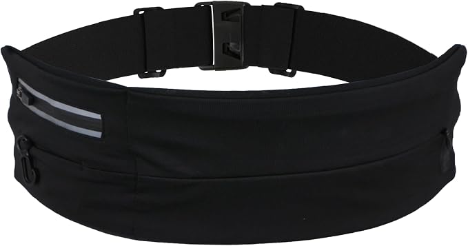 Generic Running Pouch Belt Runner Waist Pack For Women And Men - Runners Hiking Climbing Fanny Pack - Adjustable Running Pouch (3 Pockets) Running Belt With Headbands (Running Belt) by Unknown