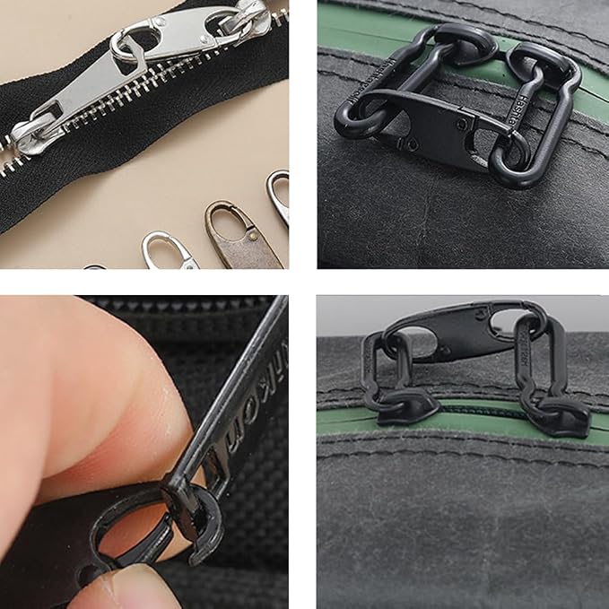 6Pcs Anti Theft Zipper Clip Dual Opening Pull Replacement Travel Locks | Theft Deterrent for Backpack, Luggage & Purse Travel, Commuting and Camping - Image 3