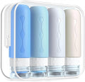 Gemice Travel Bottles for Toiletries, Tsa Approved Travel Size Containers with Clear Bag, BPA Free Leak Proof Travel Tubs Refillable Travel Accessories for Cometic Shampoo Lotion Blue by GemiceBeautyTools