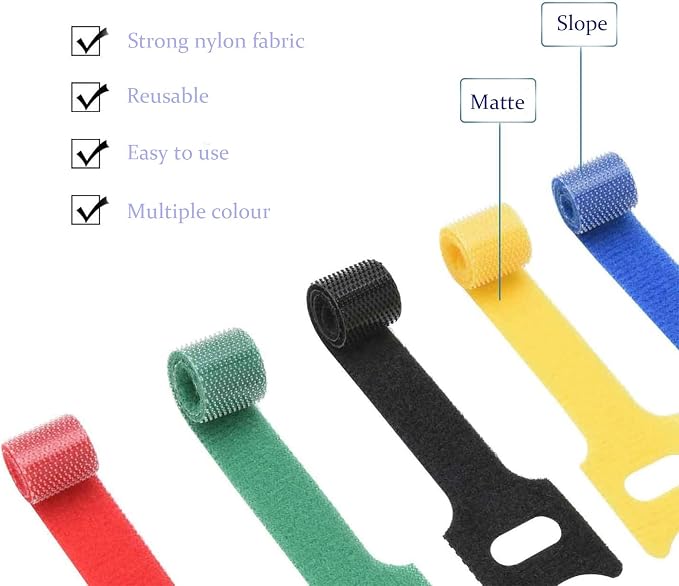60 Pieces Cable Labels & Reusable Hook and Loop Fastening Ties Set - 30 Pieces Cord or Wire Labels & 30 Pieces Labels for Electronic Cords, Home & Office Cord Management - Image 3