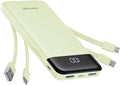 charmast Portable Charger with Built-in Cables X 4, Portable Phone Charger | 10000mAh USB C Battery Pack for All Phones Tablets,Cables Reinforced,Charge 6 Devices at Once,for Women Teens Students by charmast