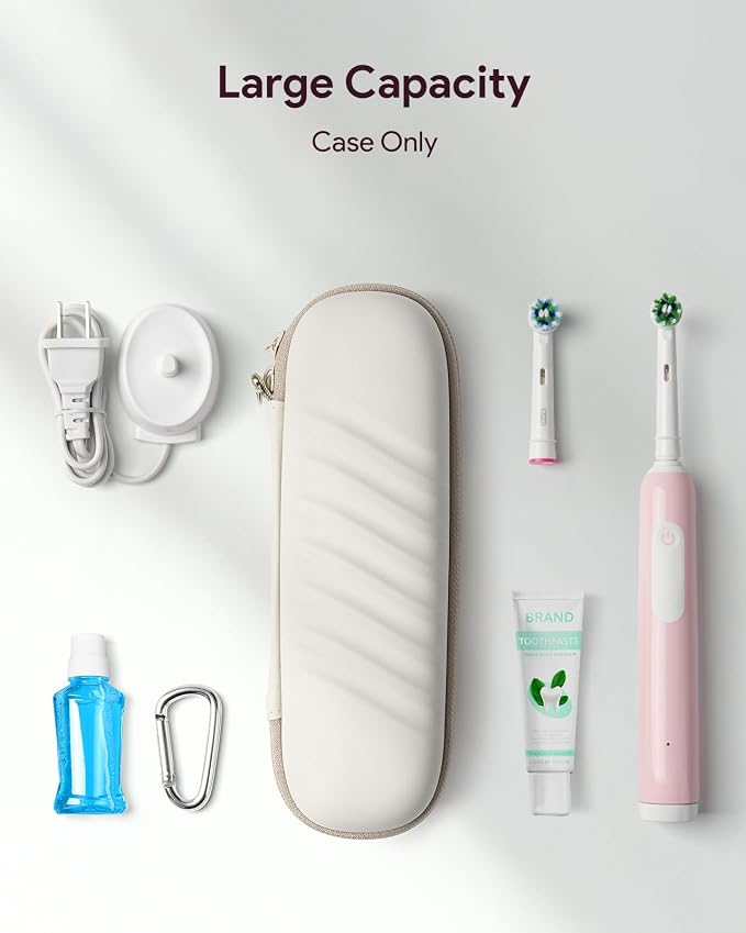 SQERO Electric Toothbrush Case for Oral-B Pro/iO/Philips Sonicare | Waterproof Traveling Toothbrush Storage Bag with Mesh Pocket Covers Protection - Image 5