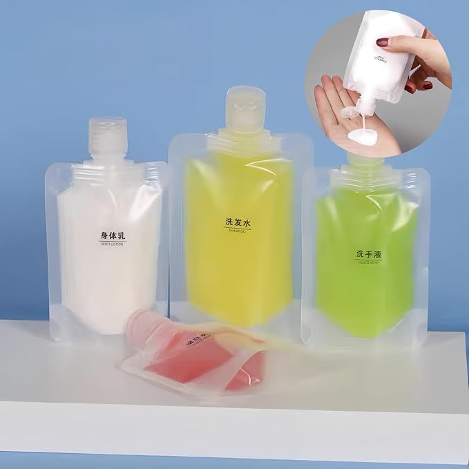 9Pcs 30/50/100ml Travel Size Toiletries with Small Funnel & Label | 9 Pcs 3 Sizes 30ml/50ml/100ml Travel Size Toiletries, Makeup Bag Travel Toiletry Bag for Women, Pouches for Toiletries - Image 5