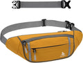 2.5L Fanny Pack for Women & Men, RFID Blocking & Water Resistant Crossbody Belt Bag, Lightweight Adjustable Waist Bag for Running, Hiking, Cycling & Walking (Yellow) by AiryLeben
