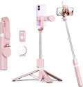 Selfie Stick with Rechargable Remote & Light (1PC), Tripod for iPhone, Cell Phone Stand for Video Recording, Portable Travel Essentials Smartphone Mount Holder, Extendable Vlogging Filming Accessories by NOOX