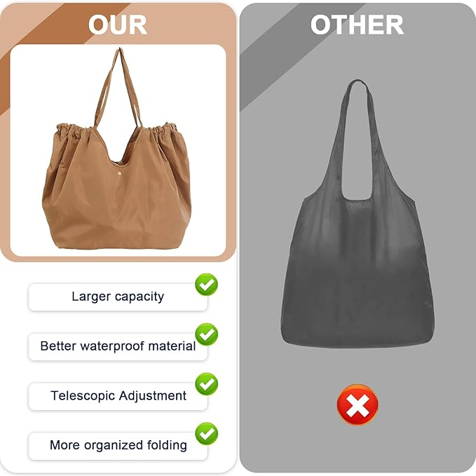Reusable Grocery Bags,Reusable Shopping Bags,Folding Bags Totes,Stretchable and shrinkable shopping bag for Groceries - Image 6