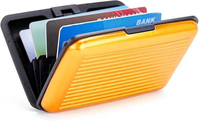Women Credit Cards Holder,RFID Blocking Protection Aluminum Metal Wallet for Men Women Business Card Holder by LOUEBICA