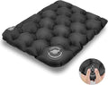 Inflatable Seat Cushion, Lightweight Camping Air Sitting Pad, Waterproof Air Seat Cushion, Portable Push-Press Seat Cushion for Airplane Travel Hiking Office Stadium Seat（Black） by YEEKORO
