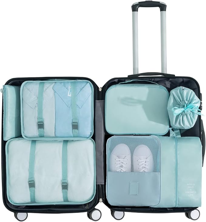 Shoe Bag for Travel, Travel Shoe Bag for Packing, Hold 3 Pairs of Shoes, Travel Essentials for Flying Shoe Organizer Shoe Storage Bag for Travel Light Blue - Image 5