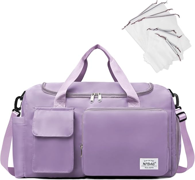 NPBAG Women Travel Duffel, Multi Functional Large Expandable Weekender Carry-on Tote, Gym Workout Overnight Bag, Mommy Hospital Bag for Labor and Delivery by NPBAG