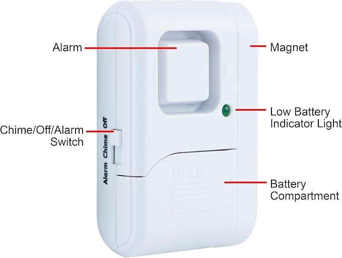 UltraPro Personal Security Window and Door Alarm, 4 Pack, Wireless Chime | DIY Protection, Burglar Alert, DIY Protection, Home Security, Ideal for Home, Garage, Apartment and More, 45174 - Image 3