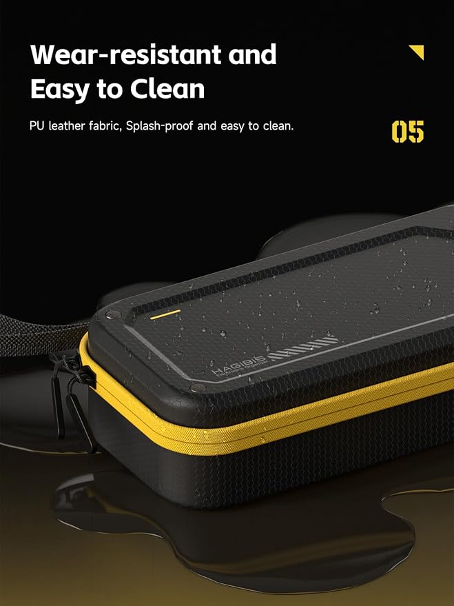 Hagibis Electronic Organizer Traveling Case Bag EVA Hardshell PU Portable Carrying Pouch for Mouse, Charger, Cables, Power Bank, SD Cards, USB Flash Disks, Accessories (Black) - Image 6