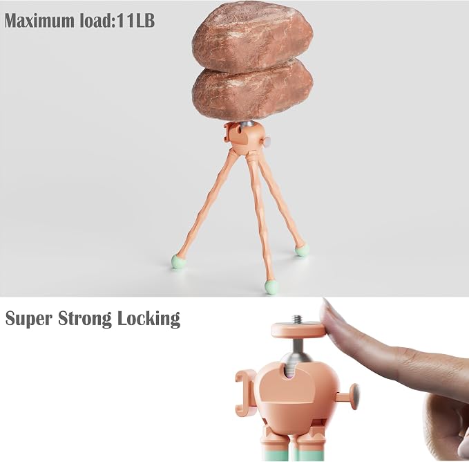 Phone Tripod with Wireless Remote - 2 in 1 Replaceable Flexible Tripod for iPhone, Portable Selfie Stick for Video Recording Vlogging - Compatible with iPhone Android Go Pro, Digital Camera - Image 9