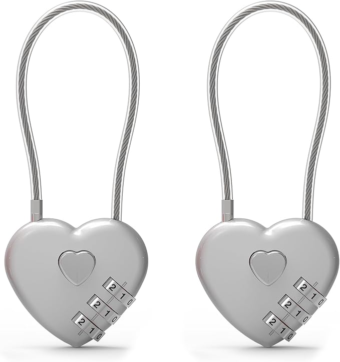 Combination Padlock, Small Cable Lock with Code, Candados para Locker, Combo Cable Lock for Luggage, Suitcase, Gym Locker, Backpack Zipper, Cabinet, Mailbox, Outdoor Use, Travel Safe Bag by SpecializeinCombinationLock