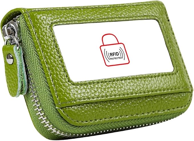 Women's RFID Blocking 12 Slots Credit Card Holder Leather Accordion Wallet by Cynure