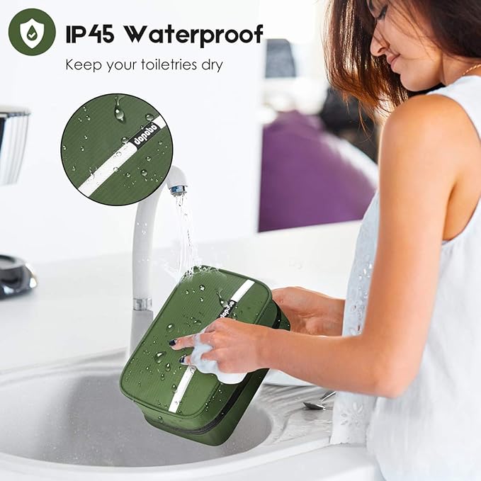 Travel Toiletry Bag for Women, Dopp Kit for Men, Waterproof Makeup Bag Shaving Bag with Hanging Hook, Portable Toiletry Organizer for Traveling and Camping - Image 6