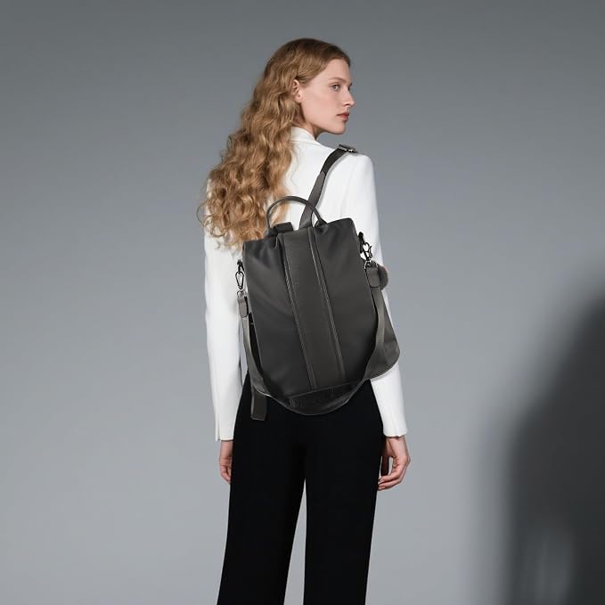 PINCNEL Women Backpack Purse Waterproof Nylon Anti-theft Rucksack Lightweight Shoulder Bag - Image 4