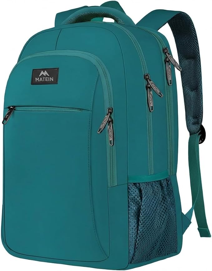MATEIN Peacock Blue Slim Laptop Backpack, Underseat 15.6 Inch Travel Bag | Anti Theft, Sturdy Water Resistant Daily Rucksack Bag, Work Commute Personal Item Daypack, Gift for Men Women - Image 7