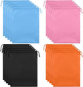 Shoe Bags for Travel, 15.7" x 11.8" Travel Shoe Bags for Packing, Large Waterproof Portable Drawstring Travel Shoe Storage Bag Travel Essentials Women for and Men (Orange & Black & Pink & Blue) by Unknown