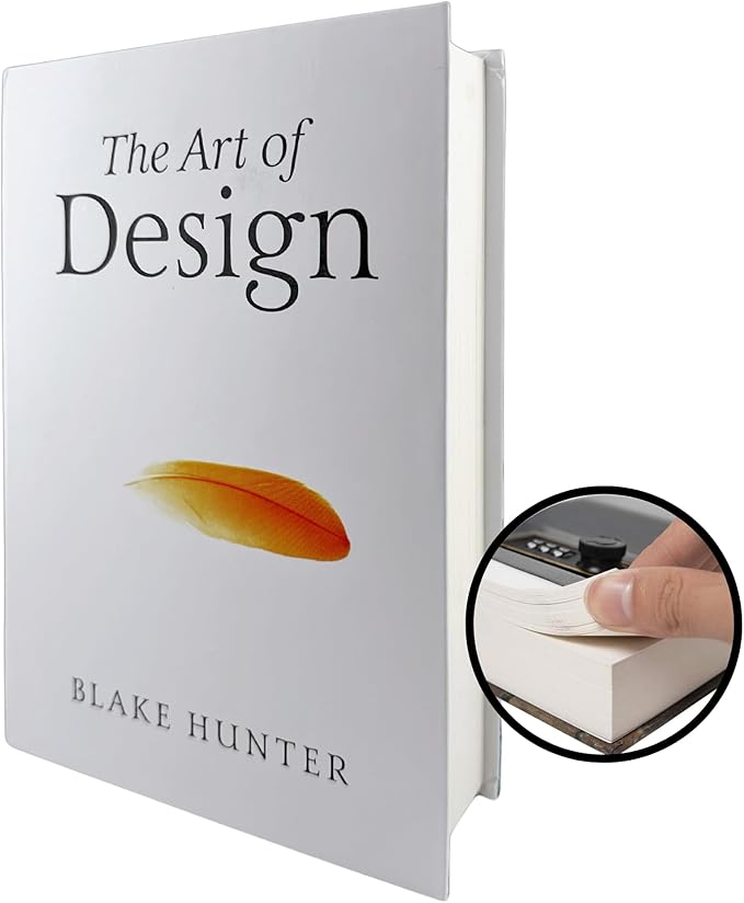 Real Paper Diversion Book Safe with combo lock- Secret Box Collection Box- Art of Design. Safe for money, disguised safe, real book pages, money hiding, diversion safe. by Unknown