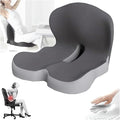 Memory Foam L-Shaped Integrated Seat Cushions for Car Truck Driver Ergonomic L Shape Lumbar Cushion Sciatica Back Pain Relief Office Chair Butt and Back Support Pillow Long Driving Booster Seat (B1) by Webahow