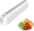 Aluminum Foil & Plastic Wrap Dispenser with Cutter - Easy One-Hand Operation, Space-Saving Kitchen Organizer for Worktops & Cabinets, Magnetic Cling Film Dispenser - Fits 12" Rolls, Gray by Quasziwa